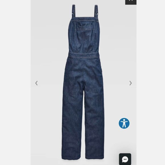 GSTAR RAW Uniform of the Free women's denim overalls jumpsuit L - Picture 1 of 7